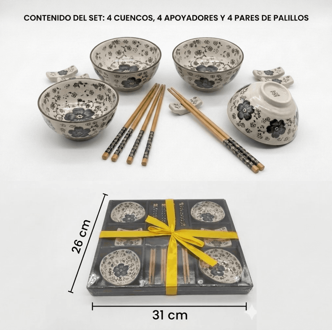 Set Sushi Para 4 Personas Empaque Perfecto Para Regalo