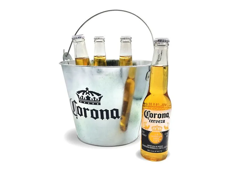 Balde Corona 5 Lts. Con Destapador En Laterales Chapa