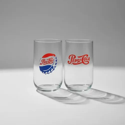 Pack 2 Vasos Pepsi De Vidrio Vintage 330 Ml 